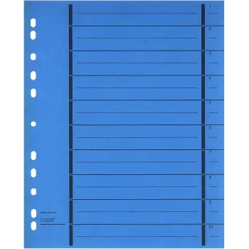 WEKRE 50 Divider Sheets, A4, 190 g/m2, Blue (951040850IF)