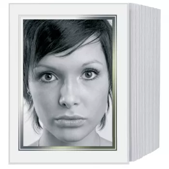 DAIBER 1x125 Mounts 13x18 cm White Picture Mounts for 9x13 Photos