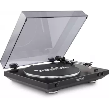 TechniSat TechniPlayer LP 200 Turntable - Black/Silver - Belt Drive - 33/45/78 rpm - USB Digitisation - RCA Output