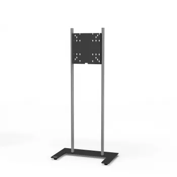 Kindermann Premium DS Racer Floor Stand for LCD Display up to 70 inch - Anodised Aluminium - Black, Silver Metallic
