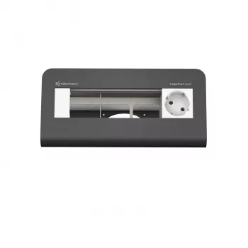 Kindermann CablePort desk² 80 4-Way Desk Power Module, Black