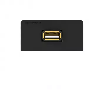 Kindermann Connection Panel USB 2.0 Anthracite RAL 7024 Half Frame with Pigtail Cable 7457000522