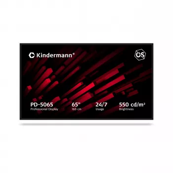 Kindermann Display PD-5065307000000224/7 65 inch 4K UHD IPS 550 cd/m² Non-Touch OPS Slot