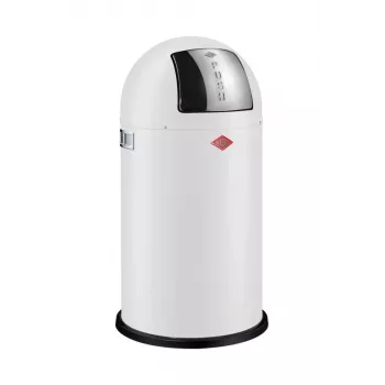 WESCO Pushboy 50L Waste Bin Matt White