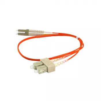 SYNERGY21 Fibre Optic Patch Cable 0.5m OM2 LC to SC Duplex Orange