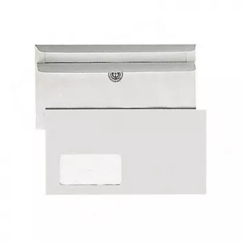 Bong Envelopes 125x235mm Self-Adhesive with Window Ultra White Compact Box 1000 Pieces