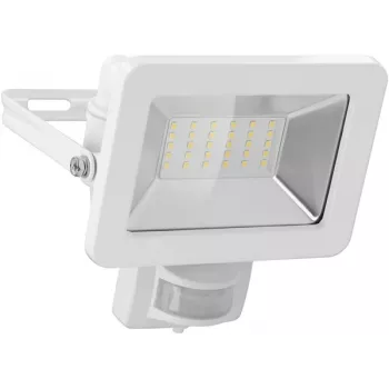Goobay LED Outdoor Floodlight 30 W with Motion Sensor, 2400 lm, 4000 K, IP65, PIR Sensor, Wall Mount, 0.5 m Cable