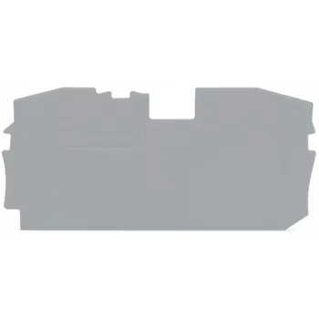 WAGO 2016-1291 End Plate for TOPJOB® S Terminal Blocks, Gray, 1 mm Thickness, 73 x 36.5 mm