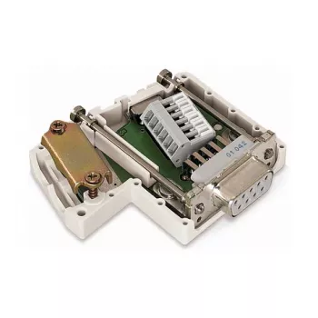 WAGO 750-963 D-sub connection module, 9-pole socket, grey, IP20, for WAGO I/O System 750