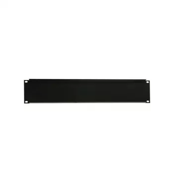 Adam Hall 19 inch Rack Blanking Panel 2U Black Steel 1.5 mm
