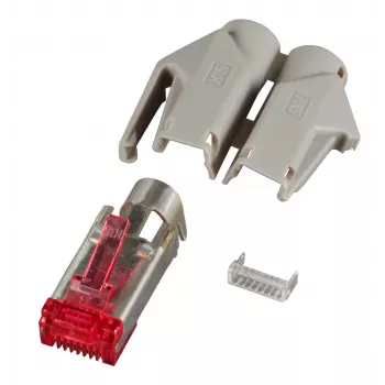 EFB RJ45 Hirose Connector STP, TM21 Grey, 100 Pieces, 3 Elements, Cat. 6
