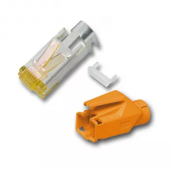 EFB RJ45 Hirose Plug STP TM31 Orange Cat6A 100 Pieces