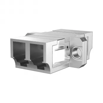 EFB Elektronik LC Duplex Multimode Fibre Optic Coupler, Metal Housing, Ceramic Ferrule, SC Panel Cutout, 4-fold Dust Caps