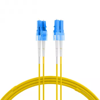 EFB Elektronik IPL-DF-LCULCU-2-0050 OS2 Duplex LC/UPC to LC/UPC Fibre Optic Patch Cable, 0.5 m, Yellow, LSZH