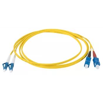 EFB Elektronik IPL-DR-LCUSCU-2-0100 1 m OS2 LC/SC Duplex Single-mode Fibre Optic Patch Cable LSZH Yellow