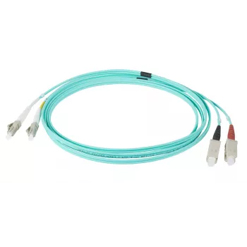 EFB Elektronik IPL-DR-LCUSCU-3-0500 Fibre Optic Patch Cable, OM3, LC/SC, 5 m, Aqua