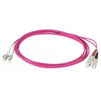 EFB Elektronik IPL-DR-LCUSCU-4-0750 Fibre Optic Patch Cable, 7.5 m, OM4, LC to SC, Duplex, LSZH