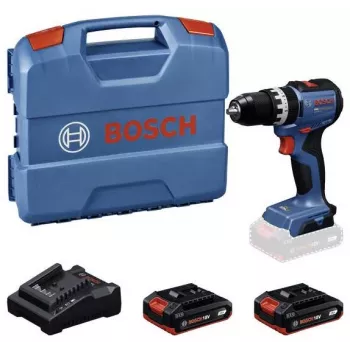 BOSCH Professional GSB 18V-52 Cordless Impact Drill Set with 2 Batteries 2.0 Ah, L-Case