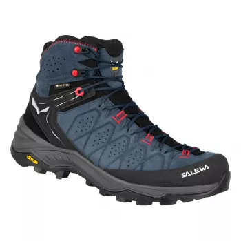 SALEWA Alp Trainer 2 Mid GTX Women's Hiking Boots - Java Blue/Fluo Coral - UK 6 (EU 39)