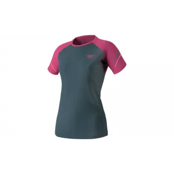SALEWA Women's Dynafit Alpine Pro S/S Tee Running Shirt - Magenta, Size XS