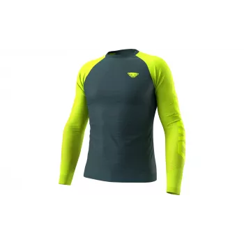 SALEWA Dynafit Ultra S-Tech L/S Tee - Ultra Yellow, Size S/M