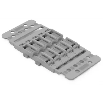 WAGO 221-2505 Mounting Carrier with Strain Relief, 5-Position, Grey