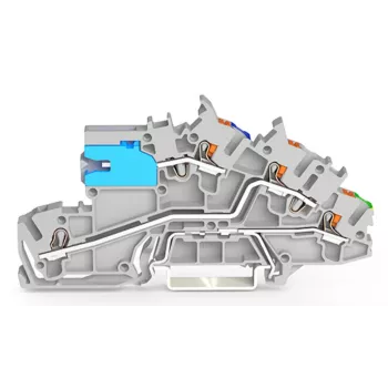 WAGO 2203-7541 Multi-level Installation Terminal Block with Actuation Opening, 3-Potential, PUSH WIRE, Grey