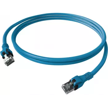 EasyLan saCon DualBoot Patch Cable S/FTP Blue 2.00m Cat.6A - FTP - SFTP