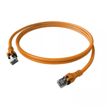 EasyLan saCon DualBoot Patch Cable S/FTP Orange 5.00m Cat.6A