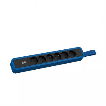 Bachmann PRIMO 2 6xUTE Power Strip with Hanging Loop 2.0m CEE7/7 RAL5010