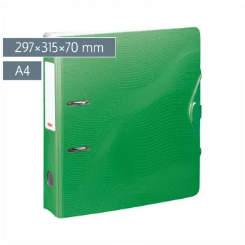 BRUNNEN WAVE Lever Arch File Green Plastic 7.0 cm DIN A4