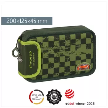 BRUNNEN Filled Pencil Case s'maepp Fast Wheels Green/Light Green 16-Piece, 20.0 x 4.5 cm (1049120521)