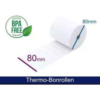 ARTDEV Thermal Roll - 80x80x12 B/D max./K with Hospitality Text 80m 48g