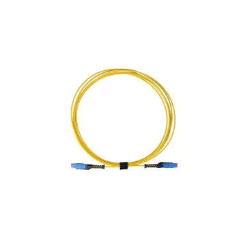 BlueOptics Duplex Fibre Optic Patch Cable, MDC-UPC to MDC-UPC, Singlemode 9/125µm, G.657, 3m, Blue