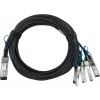 BlueOptics Dell 7R9N9 Compatible BlueLAN Passive 100GBASE-CR4 QSFP28 to 4x25GBASE-CR SFP28 Direct Attach Breakout Cable, 3m, AWG26 (7R9N9-BL)