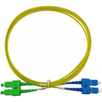 BlueOptics Duplex Fibre Optic Patch Cable SC-UPC to SC-APC Singlemode OS2 2 Metres