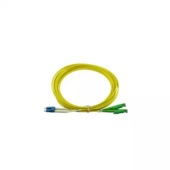 BlueOptics Duplex Fibre Optic Patch Cable, LC-UPC to E2000-APC, Singlemode, 3 m
