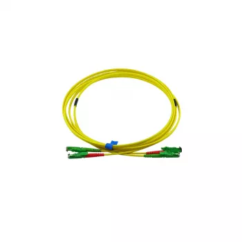 BlueOptics Duplex Fibre Optic Patch Cable, E2000-APC/E2000-APC, Singlemode OS2, 3m, Green