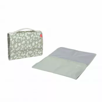 Lässig Green Label Nappy Bag XL, Leo, 1.9 l, 26 x 4.5 x 19 cm, with Water-Repellent Changing Mat, Recycled Polyester, Light Khaki