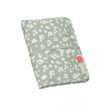 Lässig Green Label Nappy Bag, Leo, 18 x 2.5 x 25.5 cm, with Water-Repellent Changing Mat, Recycled Polyester, Light Khaki