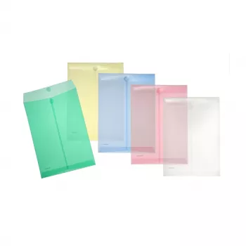 FolderSys 10 Document Pockets Assorted Smooth A4