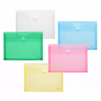 FolderSys 10 Document Sleeves Assorted Colours Smooth A5