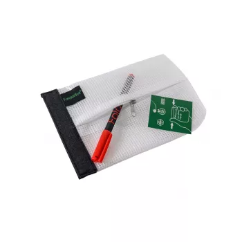 FolderSys SnapBag DIN A6 Clear Transparent PVC-Free Document Sleeve with Black Seam