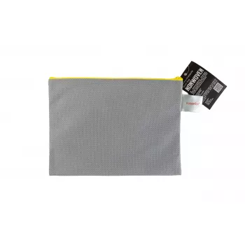 FolderSys A5 Grey Opaque Non-Woven PP Zipper Pouch 190 x 255 mm