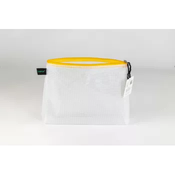 FolderSys Document Zipper Bag A5 Transparent/Yellow 0.28 mm 1 pc