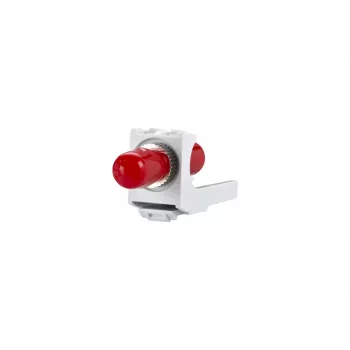 METZ CONNECT ST Simplex Fibre Optic Adapter Multimode/Singlemode White