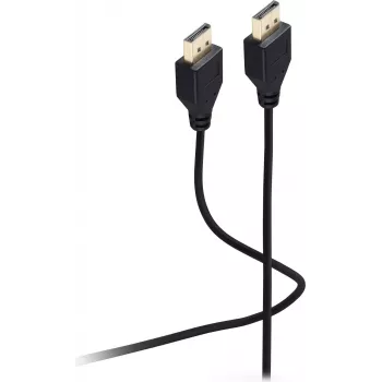 SHIVERPEAKS Flexline DisplayPort Cable 1.2, Plug to Plug, UHD 4K, Extra Slim, Black, 2.0m (FL31-49035)