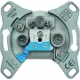 JULTEC JAD318TRS antenna feed-through socket, 3-hole, 18 dB, diode-decoupled, SAT/TV/Radio, flush-mounted