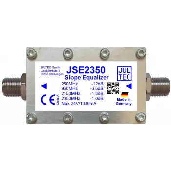JULTEC JSE2350 broadband SAT IF line equaliser, 1 signal path, F-type, 75 Ohm