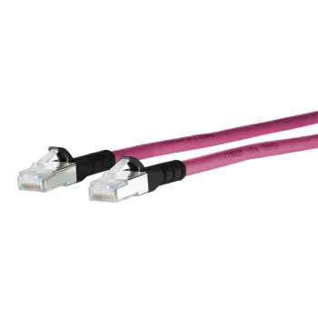 METZ CONNECT 1308453002-E Cat6a SF/UTP Network Patch Cable 3 m Magenta